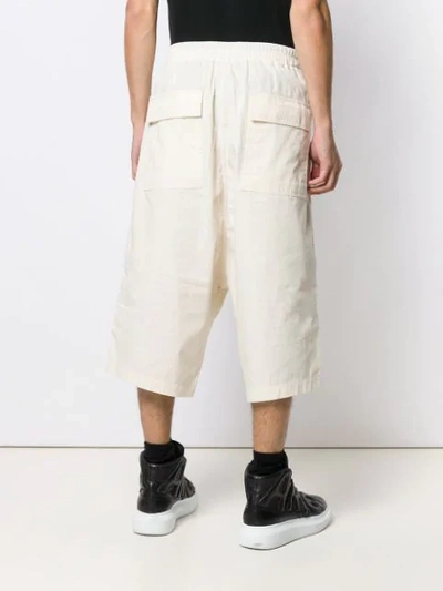 Shop Rick Owens Drkshdw Elasticated Waistband Shorts In Neutrals