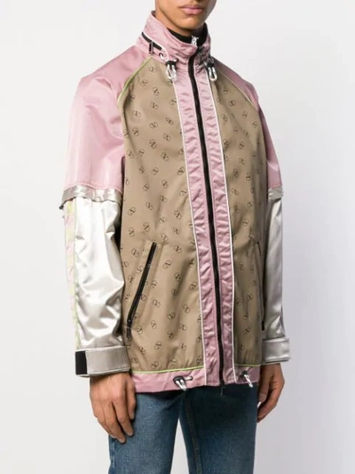 VALENTINO LOGO PRINT WINDBREAKER - 粉色