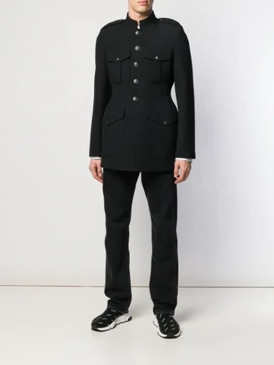 Shop Balenciaga Officer Jacket In Black