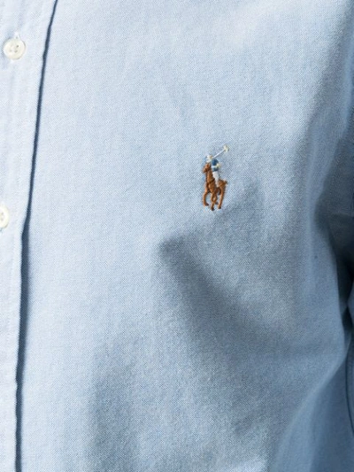 Shop Polo Ralph Lauren Contrast Logo Shirt In Blue