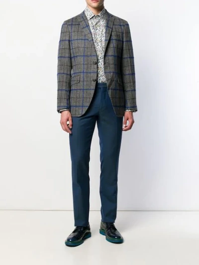 Shop Etro Straight-leg Trousers In Blue