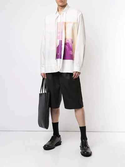 Shop Jil Sander Graphic Print Shirt In White