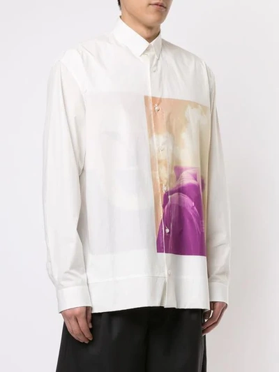 Shop Jil Sander Graphic Print Shirt In White