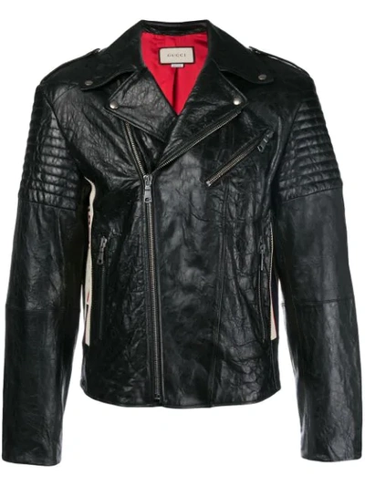 Shop Gucci Biker Jacket In Black