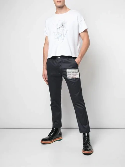 ENFANTS RICHES DÉPRIMÉS CROPPED SLIM-FIT TROUSERS - 蓝色