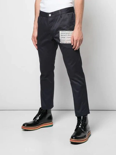 ENFANTS RICHES DÉPRIMÉS CROPPED SLIM-FIT TROUSERS - 蓝色