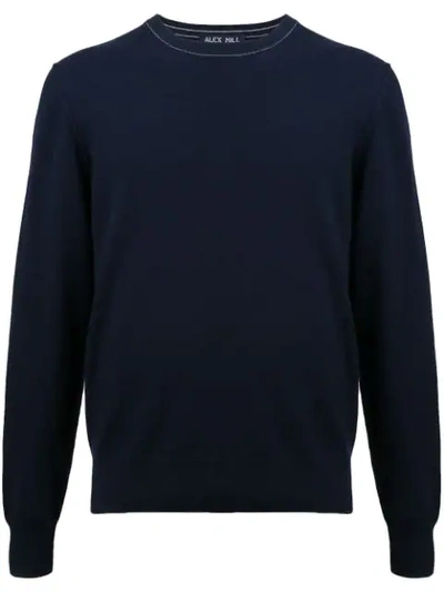 Shop Alex Mill Cashmere Reverse Sweater In Navy