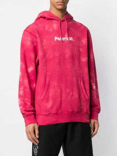 Shop Paterson Logo Drawstring Hoodie In Pink