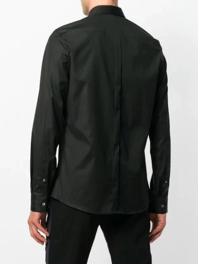 Shop Les Hommes Shoulder Detail Shirt In Black