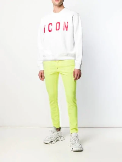 Shop Dsquared2 Skater Jeans In 913 Yellow