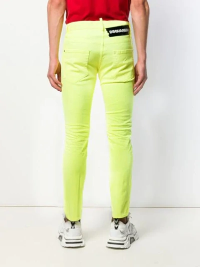 Shop Dsquared2 Skater Jeans In 913 Yellow