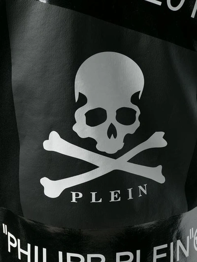 Shop Philipp Plein Logo Panelled Hoodie In Black