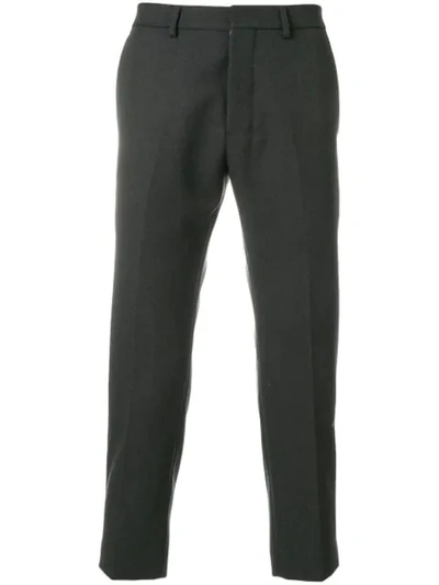 Shop Ami Alexandre Mattiussi Cropped Trousers In Grey