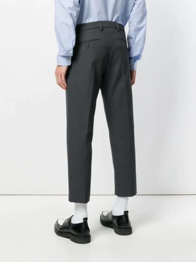 Shop Ami Alexandre Mattiussi Cropped Trousers In Grey