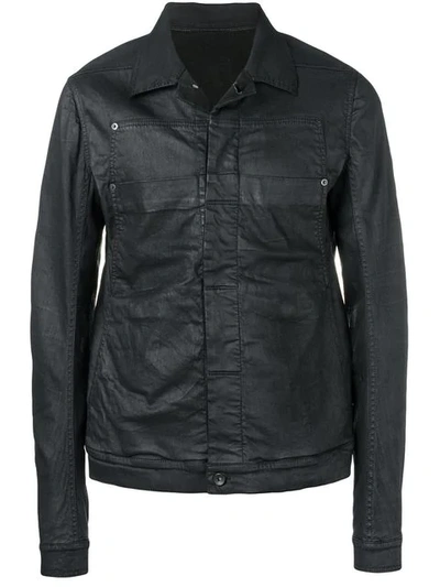 Shop Rick Owens Drkshdw Wet Look Jacket In Black