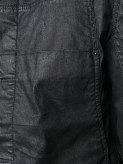 Shop Rick Owens Drkshdw Wet Look Jacket In Black