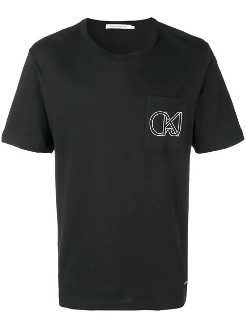 Calvin Klein Jeans Outline Logo T In Black | ModeSens
