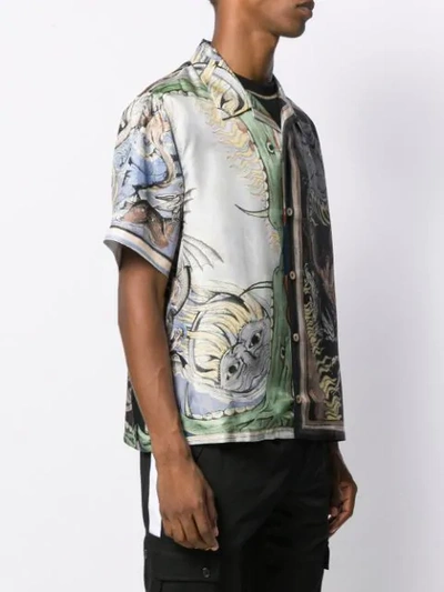 Shop Givenchy Icarus Printed Shirt In Black