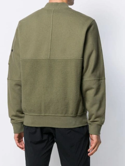 Shop Stone Island Shadow Project Casual Bomber Jacket In Green