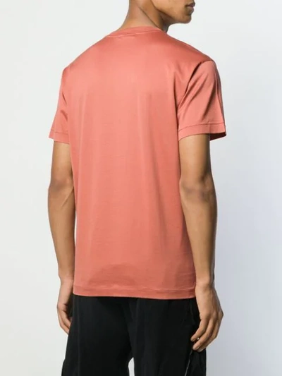 Shop Stone Island Logo Patch T-shirt In Pink