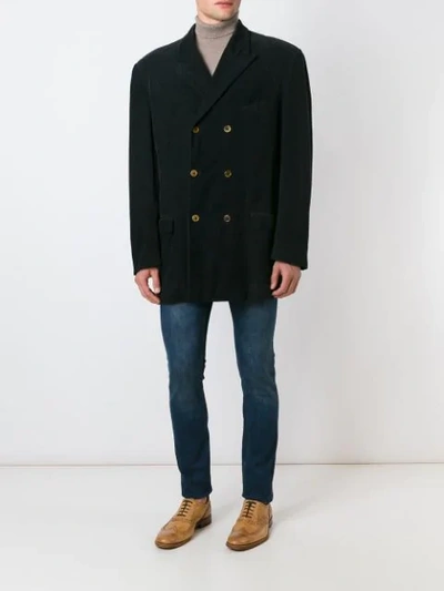 Shop Comme Des Garçons Vintage Double Breasted Jacket - Black