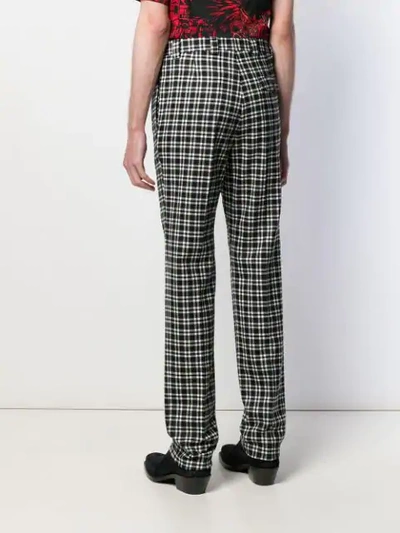 Shop Givenchy High-waist Plaid Trousers In Black