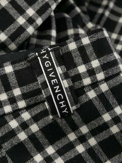 Shop Givenchy High-waist Plaid Trousers In Black