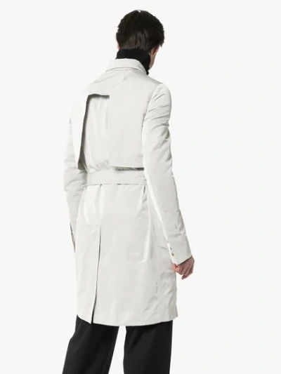 Shop Rick Owens Einreihiger Trenchcoat In Grey