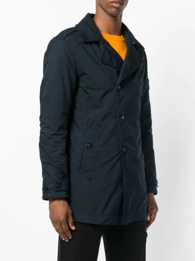 Shop Stone Island Lightweight Padded Coat - Blue