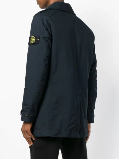 Shop Stone Island Lightweight Padded Coat - Blue