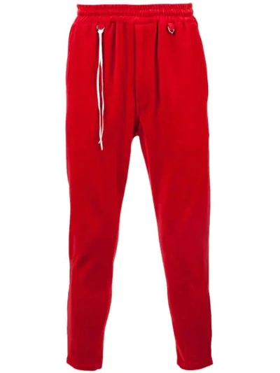 Shop Mastermind Japan Velour Joggers In Red