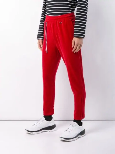 Shop Mastermind Japan Velour Joggers In Red