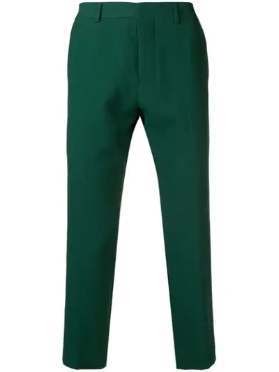 Shop Ami Alexandre Mattiussi Cropped Fit Trousers In Green