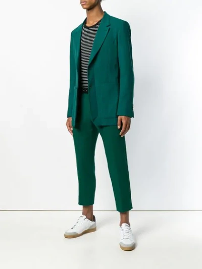Shop Ami Alexandre Mattiussi Cropped Fit Trousers In Green