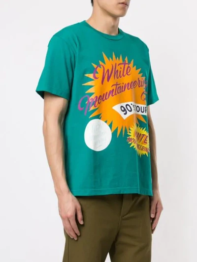 Shop White Mountaineering Patchwork-t-shirt In Green