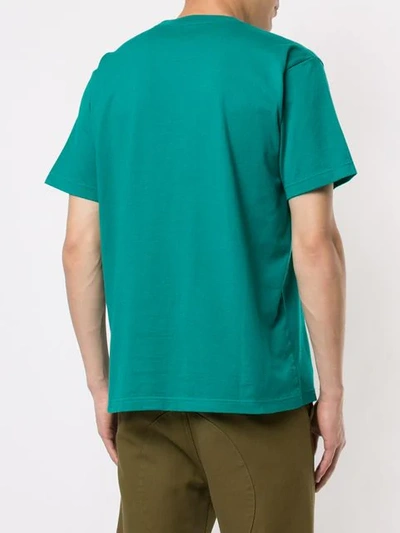 Shop White Mountaineering Patchwork-t-shirt In Green