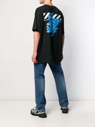 Shop Off-white Printed Oversized T-shirt In 1088 Black Multicolo
