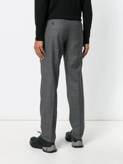 Shop Prada Houndstooth Trousers - Grey