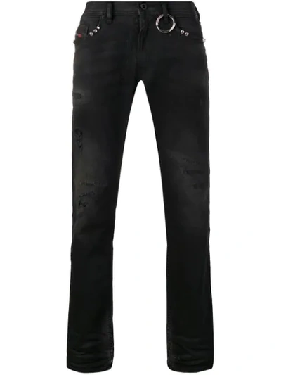 Shop Diesel Regular Jeans In Black