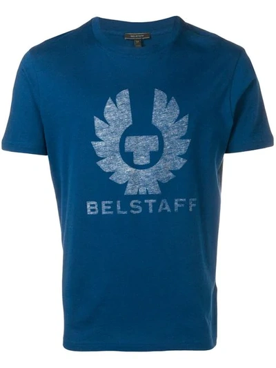 Shop Belstaff Logo Print T In Blue