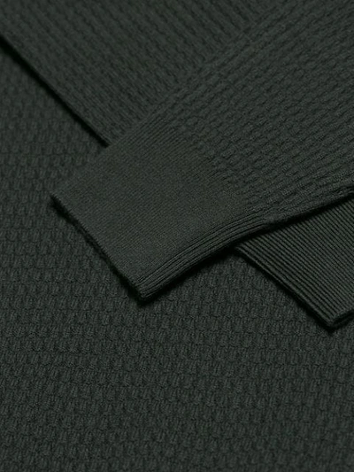 Shop Ferragamo Salvatore  Textured Knit Jumper - Green