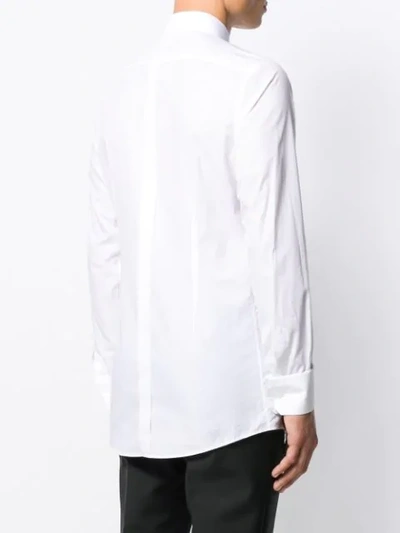 Shop Dolce & Gabbana Embroidered Logo Tailored Shirt In White