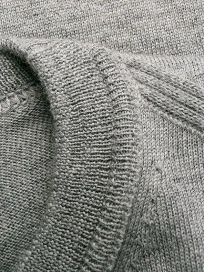 Shop Stone Island Logo Knitted Sweatshirt In Grey