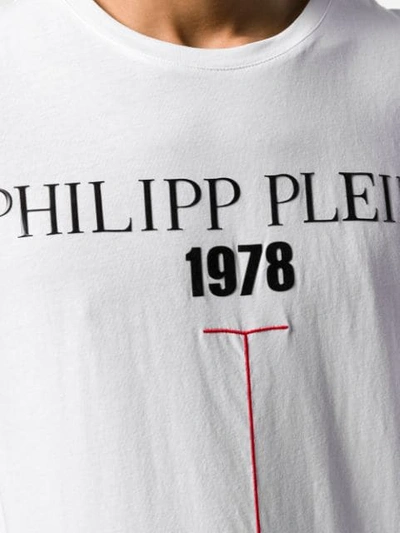 Shop Philipp Plein Logo T-shirt In White