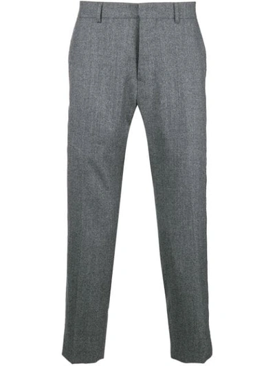 Shop Ami Alexandre Mattiussi Carrot Fit Cropped Trousers In Grey