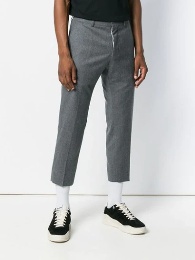 Shop Ami Alexandre Mattiussi Carrot Fit Cropped Trousers In Grey
