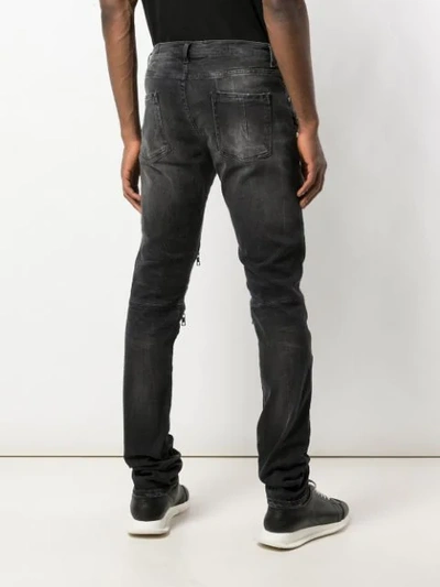 Shop Ben Taverniti Unravel Project Multi Zip Slim Jeans In Black