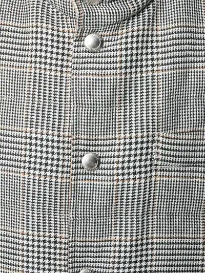 Shop Brunello Cucinelli Checked Padded Gilet In Grey