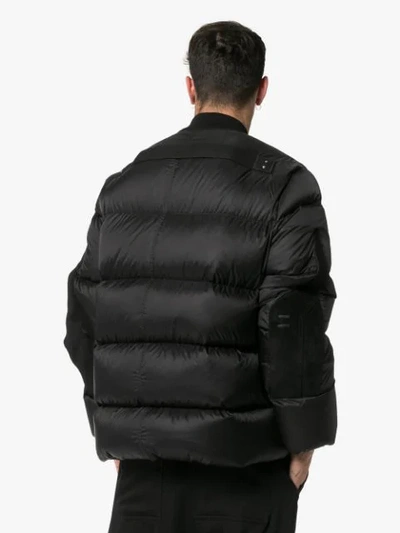 Shop Rick Owens Oversized-daunenjacke In 09 Black