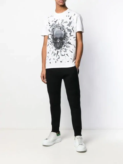 Shop Alexander Mcqueen Graphic Skull Print T-shirt In White